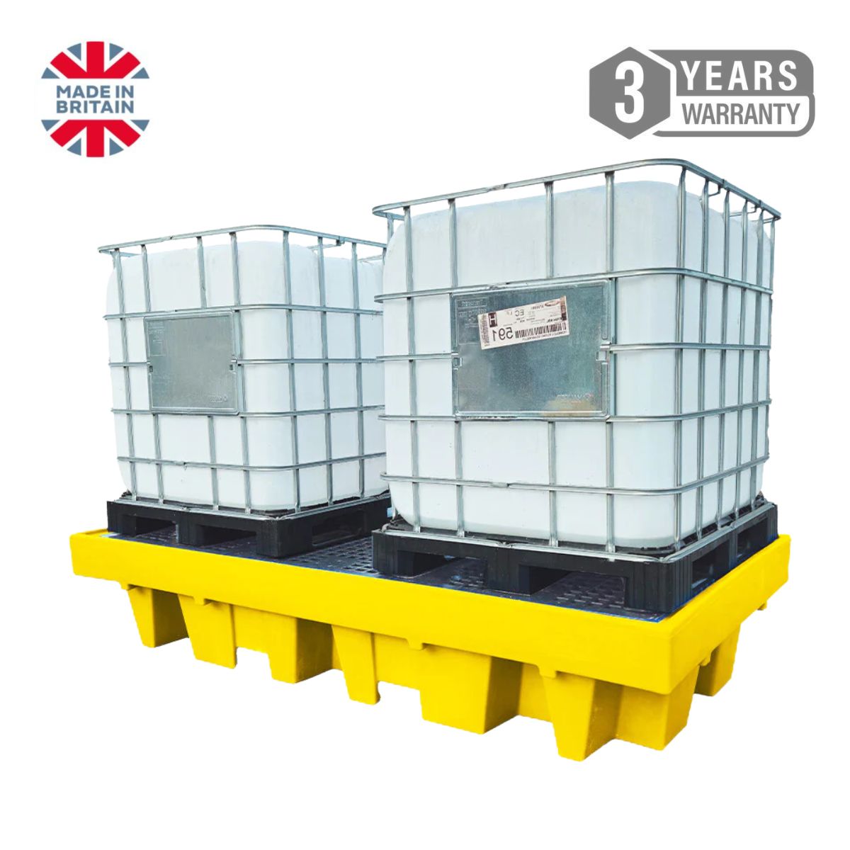 Double IBC Bund Pallet with Removable Deck