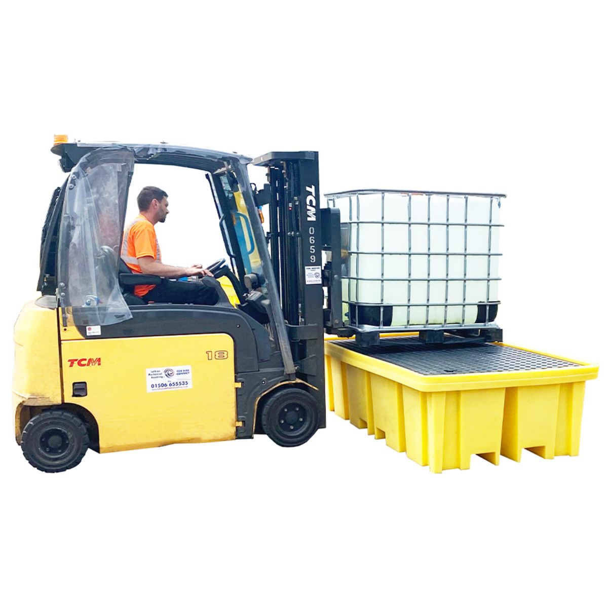 Double IBC Bund Pallet with 4-Way Forklift Access