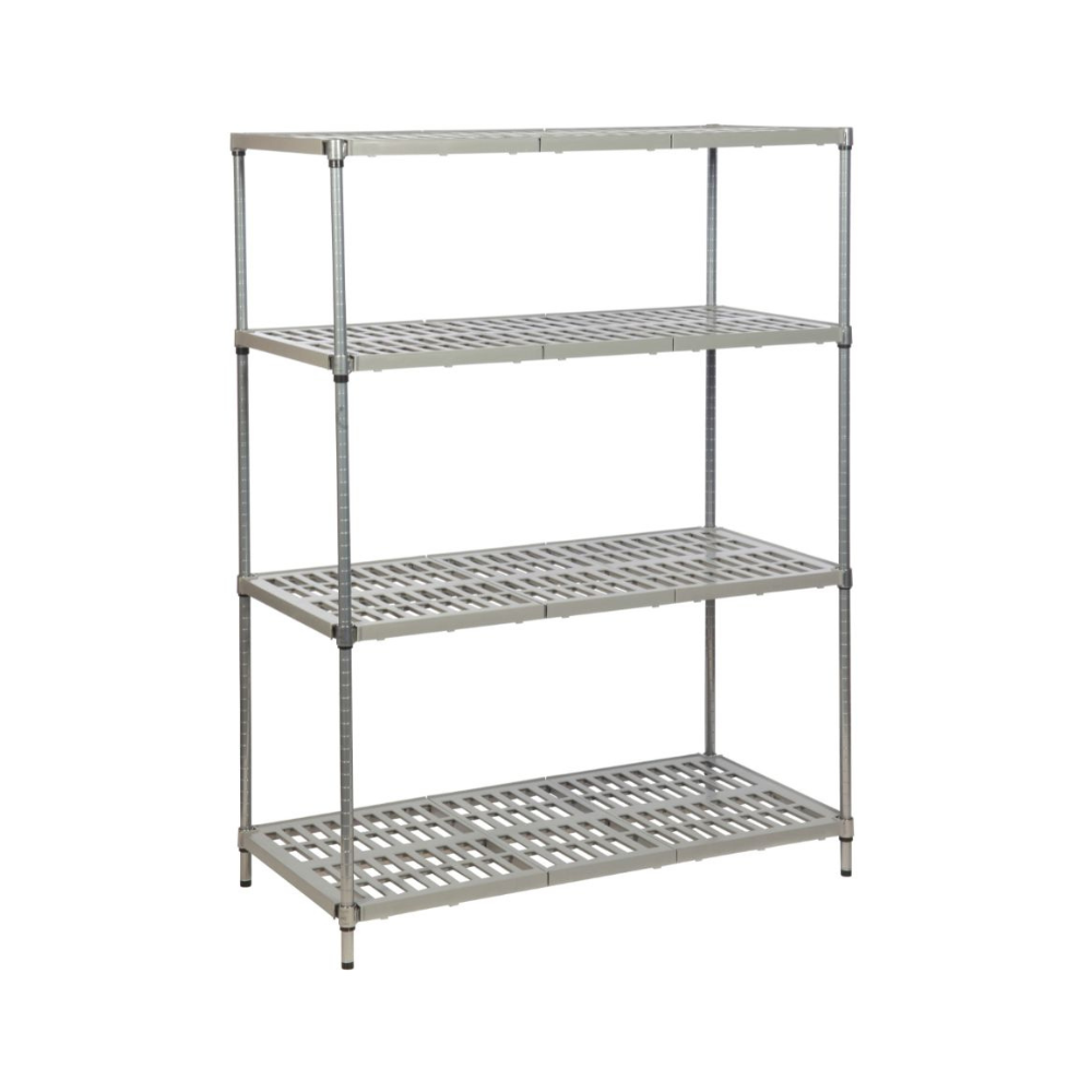 Heavy-Duty Polymer Cold Room Shelving Units - Vented Shelves