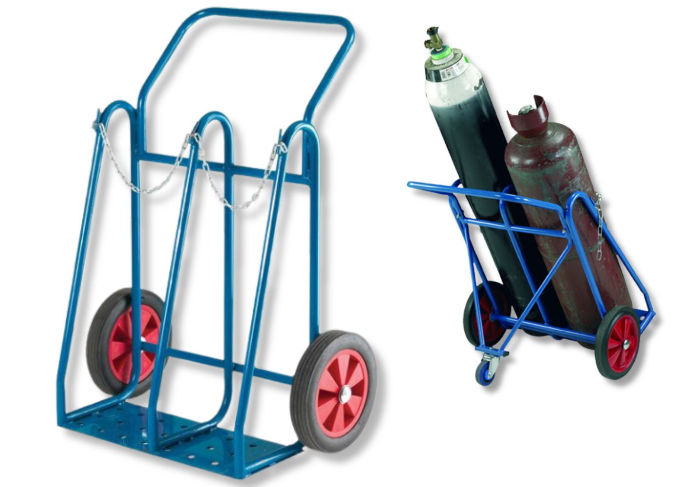 Oxyacetylene Double Cylinder Trolley with Optional Rear Wheels