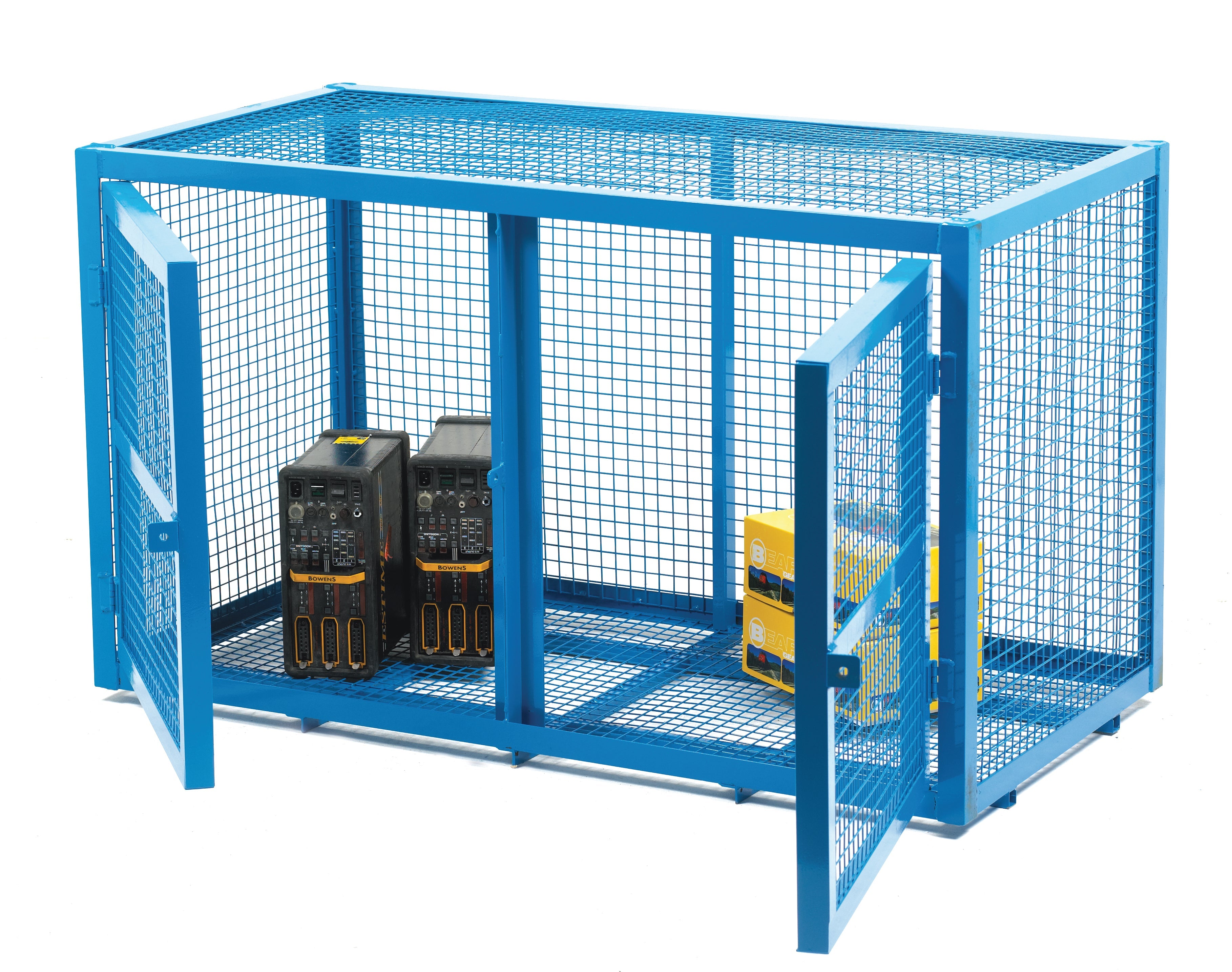 Lockable Welded Steel Security Cage  Double Door