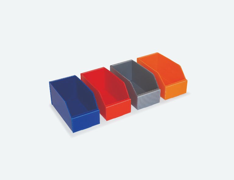Plastic Polypropylene Small Parts Bins 100mm x 450mm x 100mm - 25 Pack